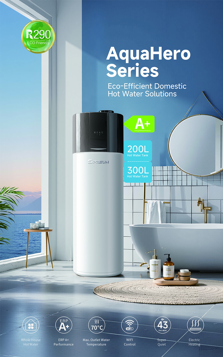 Pompa di calore dell'acqua calda