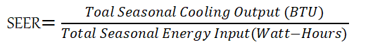 Seasonal Energy Efficiency Ratio(SEER) Indice di efficienza energetica stagionale (SEER)