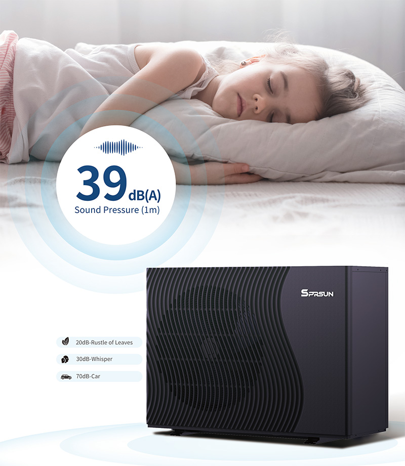 SPRSUN_low noise R290 heat pump SPRSUN_pompa di calore R290 silenziata