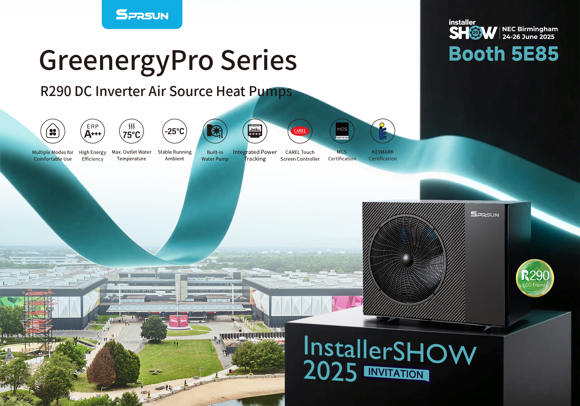 Pompa di calore della sorgente d'aria inverter R290