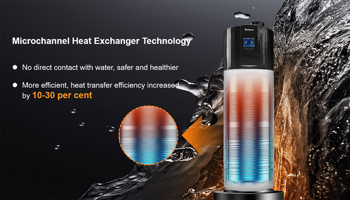 Tecnologia dello scambiatore di calore per pompa di calore per acqua calda sanitaria R290 AquaHero-Serie