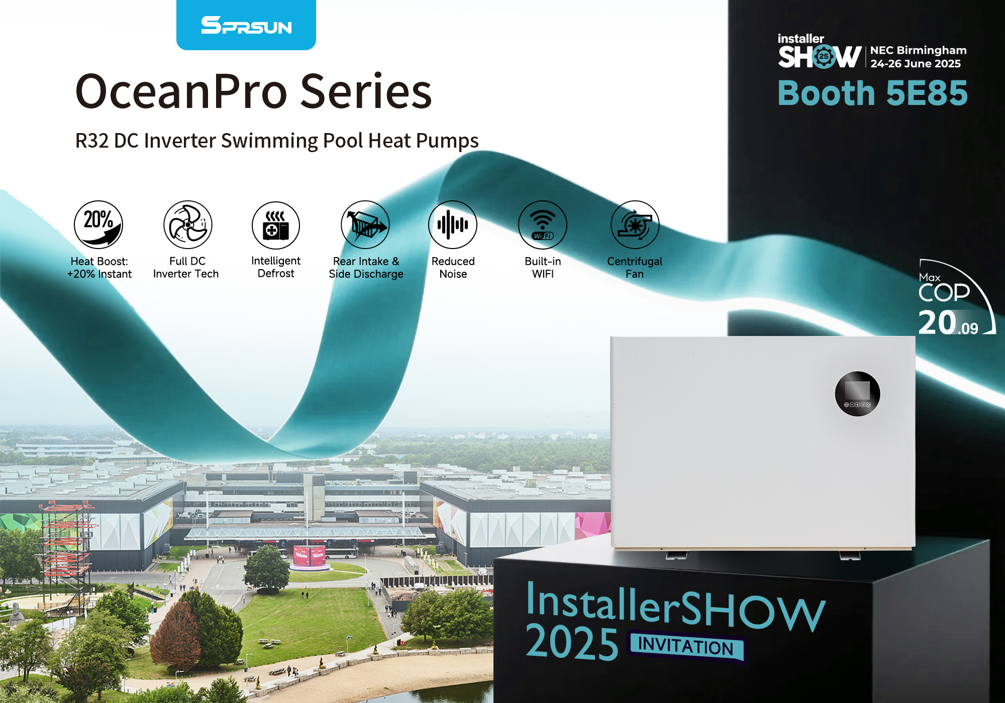 Serie Oceanpro DC Inverter Pool Pompa di calore