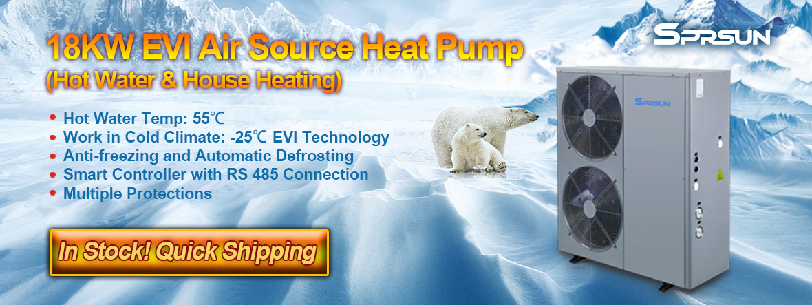 Pompa di calore a bassa temperatura con sorgente d'aria EVI da 18 kW