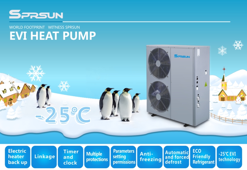 Pompa di calore aria-acqua EVI per climi freddi