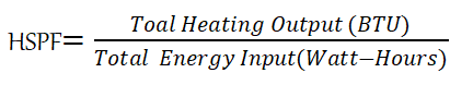 Heating Seasonal Performance Factor (HSPF) Fattore di prestazione stagionale del riscaldamento (HSPF)