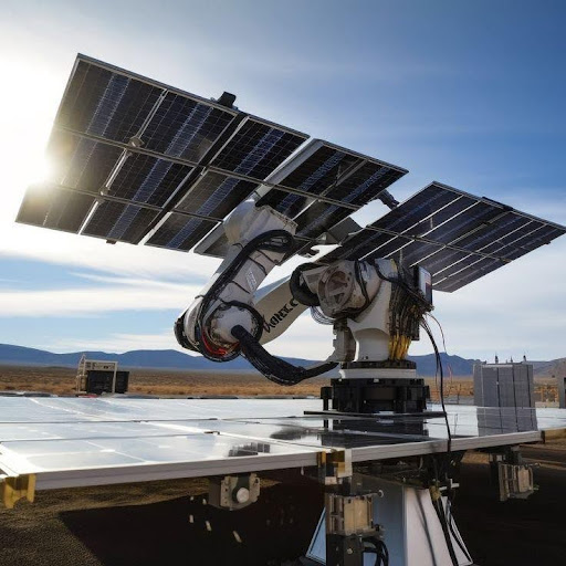 Localizzatore di pannelli solari con braccio robotico